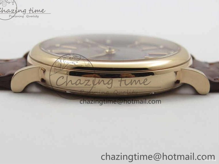 MIROTIME 0429 Portofino 37mm RG V7F 1:1 Best Edition Gray Dial on Deep Brown Leather Strap A SunProtective 7090